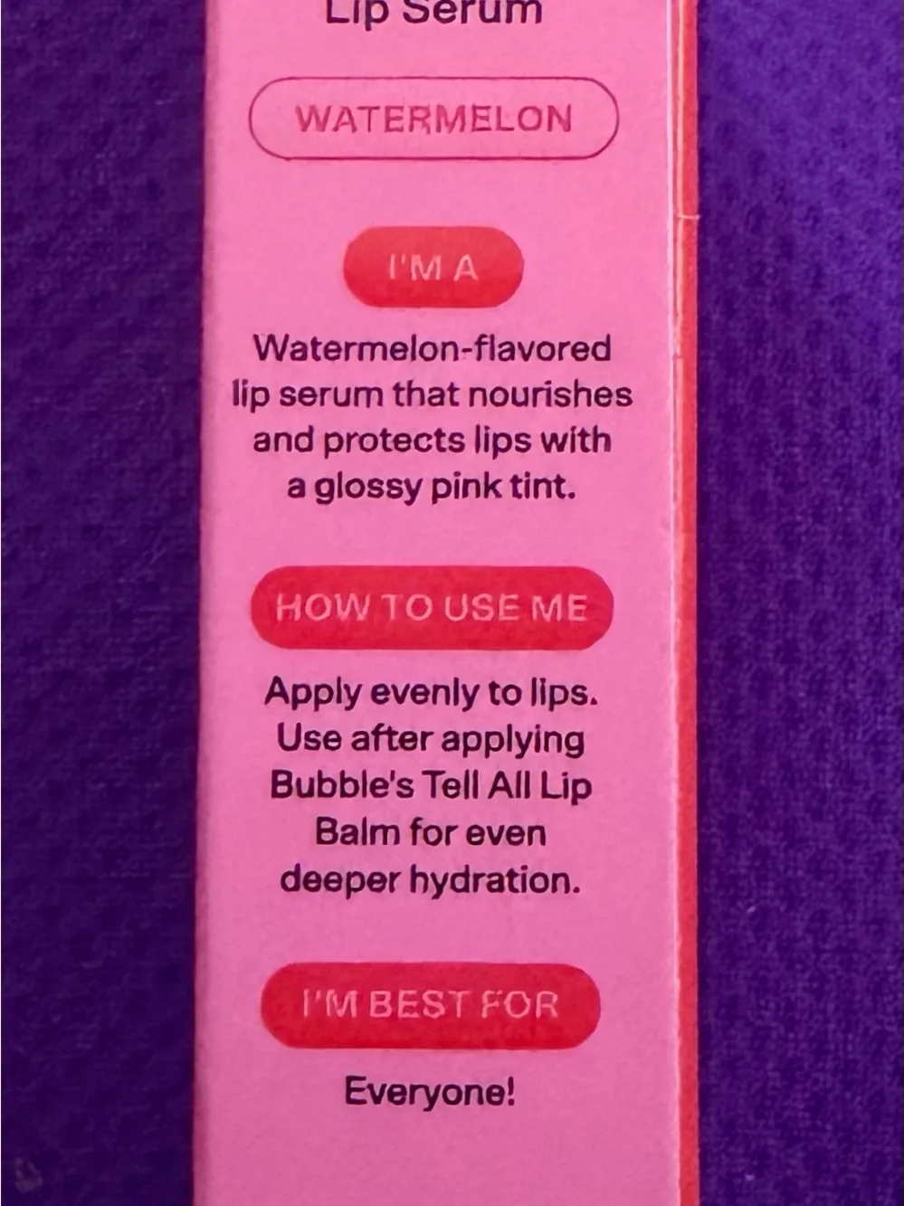 Talk Back Bubble Lip Serum — Watermelon Pink